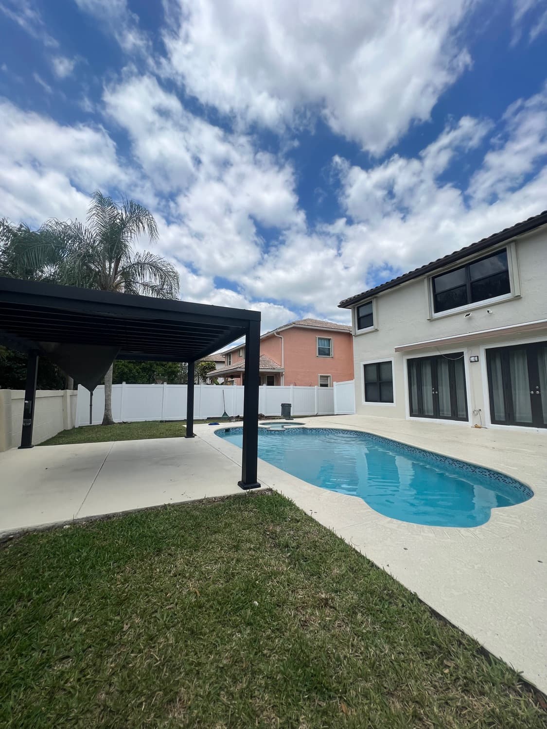 Pool area with pergola